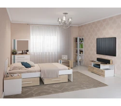 What Color Furniture Will Go With Light Wallpaper In The Bedroom Photo