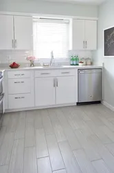 White Laminate In The Kitchen Interior