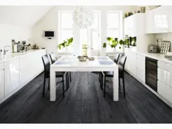 White Laminate In The Kitchen Interior