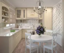 Kitchen design in Provence style 6 sq.m.