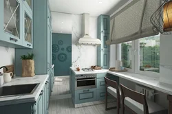 Kitchen design in Provence style 6 sq.m.
