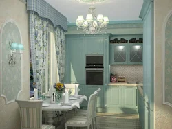 Kitchen design in Provence style 6 sq.m.