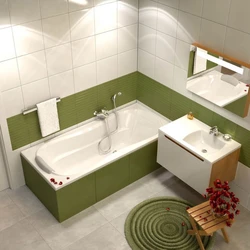 Photo of what types of bathtubs there are for a small bathroom