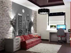 Yeniyetmə yataq otağı üçün divar dizaynı