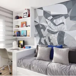 Wall design for a teenager's bedroom