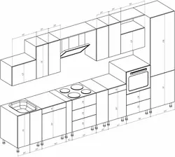 Modern kitchen sizes design