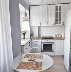 Small square kitchen interior