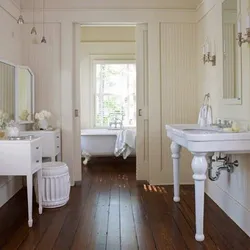 Photo of a bathroom in a field