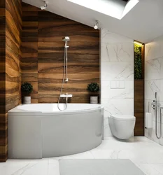 Bathroom Design Wood And White Photo