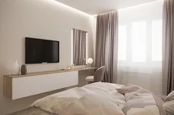 Dressing table with TV in the bedroom photo