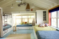 Summer bedroom interior