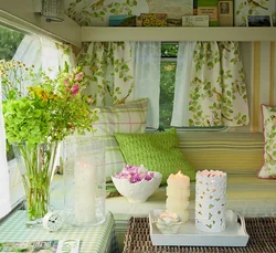 Summer bedroom interior