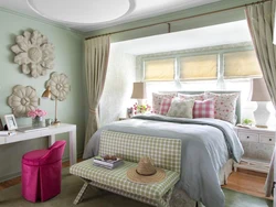 Summer bedroom interior