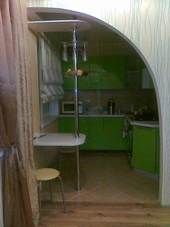 Arch To The Kitchen Photo In A Small Apartment