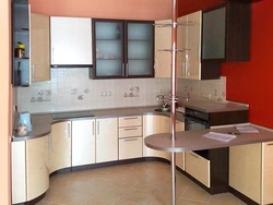 Shaped kitchens with a bar counter photo
