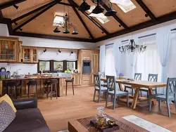 Тарҳи chalet ошхона ҳуҷраи зиндагӣ