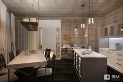 Yashash xonasi oshxona chalet dizayni