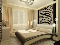 The bedroom interior is made in