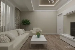 Photo in the living room of an apartment in a light tone