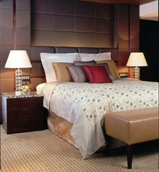 Color combination in the bedroom interior chocolate