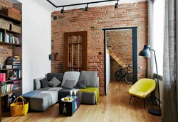 Yashash xonasi loft g'isht dizaynlari