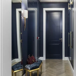 Hallway interior in blue photo