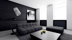 Gray living room design minimalism