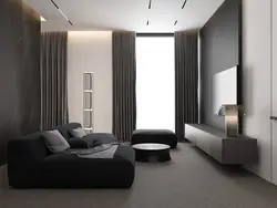 Gray living room design minimalism