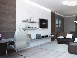 Тарҳи ҳуҷраи зиндагӣ хокистарӣ minimalism