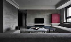 Тарҳи ҳуҷраи зиндагӣ хокистарӣ minimalism