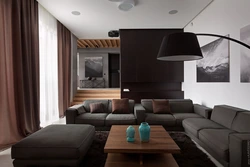 Тарҳи ҳуҷраи зиндагӣ хокистарӣ minimalism