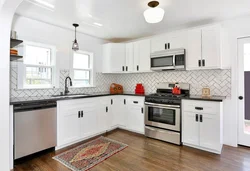 Kitchen Interior Design With White Apron