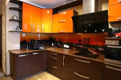 Kitchen interior cinnamon color