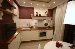 Mətbəx dizaynı 9 kv m künc TV ilə