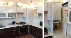 Kitchen 9 m with boiler design
