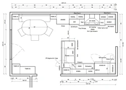 Kitchen plan with photo dimensions