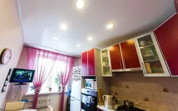 Kitchen design 12 sq m photo with suspended ceilings