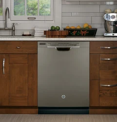 Kitchen design with non-built-in dishwasher