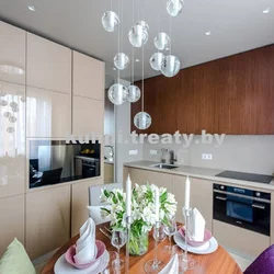 Ceiling lamps in the kitchen 9 sq m photo