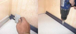 How to attach a plinth to a countertop and apron in the kitchen photo