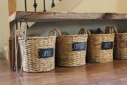 Basket in the hallway interior