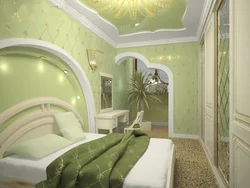 Bedroom interior made of plaster