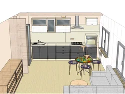 Kitchen design 3 by 5 meters with one window