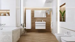 Плитка В Ванной Белая И Под Дерево Фото