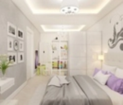 Children's room and bedroom in one 16 sq m design