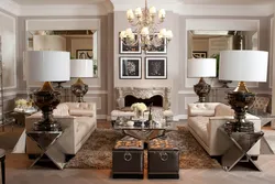 Қонақ бөлменің интерьеріндегі Art Deco стилі