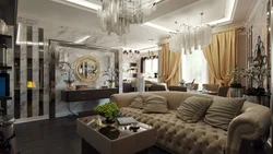 Art Deco style in the interior of the living room