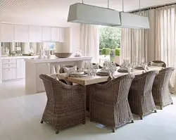 Rattan kitchen interior