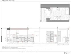 Дизайн проект кухни развертка