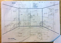 Photo of kitchen measurements